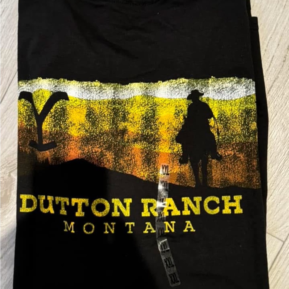 Dutton Ranch Montana Men's Black T-Shirt